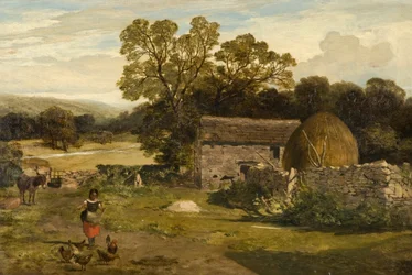 Landschaft mit einem Bauernhof